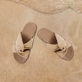 thumbnail image 2 of KAKOWELY 1 par de pantuflas de suela plana estilo hawaiano, sandalias de playa antideslizantes, elegantes zapatos de playa, talla 37, 2 of 5