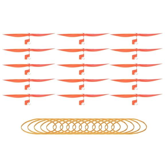 Uxcell Plastic Propeller, Propeller Props Blade with Rubber Band Hooks Helicopter Kit 7" Fold Resistant for STEM Activities Powered Airplanes DIY Science(Orange, Pack of 15)