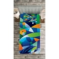 thumbnail image 3 of Ambesonne Abstract Art Quilted Bedspread Set 2 Pcs, Fishes Underwater, Twin Size, Multicolor, 3 of 3