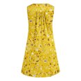 thumbnail image 4 of Cocktail Dresses for Women Women's Summer Design Casual Dress Gradual Sleeveless Neck V-Neck Long Dress Yellow M, 4 of 5