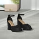 thumbnail image 2 of Tacones Plataforma Gruesos para Mujer DREAM PAIRS en Negro PU Talla 7, 2 of 9