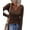 Brown, variant on Zeagoo Womens Tops Long Sleeve Shirt Casual V-Neck Rib Knit Pullover Tee Basic Solid Trendy Fall Going Out Tops Underscrub Casual Outfits