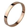 thumbnail image 3 of Stainless steel bracelet bangle round bracelet for men 8mm rose gold Rose Golden, 3 of 8