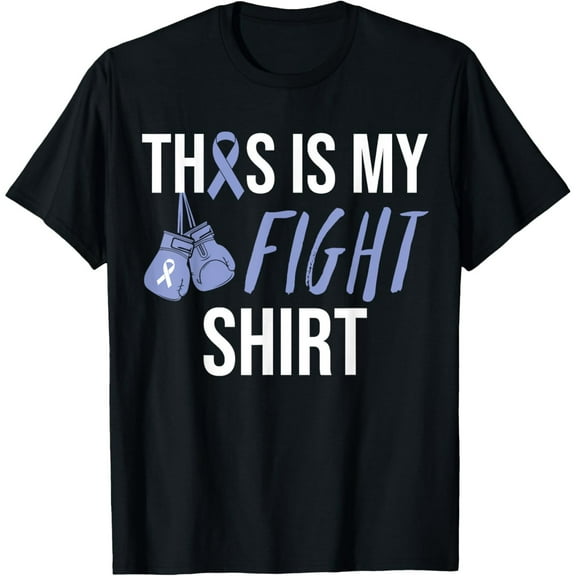men and women can wear，Esophageal Cancer Awareness Purple Periwinkle Ribbon T-Shirt