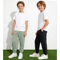 thumbnail image 2 of MERIDIANO Boys' Scuba Joggers 2-Pack - Tapered Athletic Sweatpants for School, Sports & Daily Wear, 2 of 11