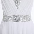 thumbnail image 3 of IBTOM CASTLE Women Sleeveless Sequin Elegant Lyrical Dance Long Dress Ballet Flowy Chiffon Mesh Tulle Skirt Dance Wear XS White, 3 of 8