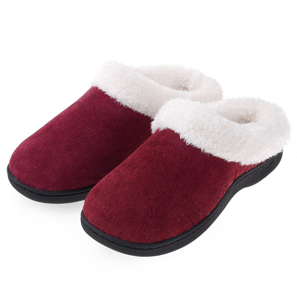 Vonmay - Women's Slippers House Shoes Fuzzy Fluffy Clog Slip On Memory ...