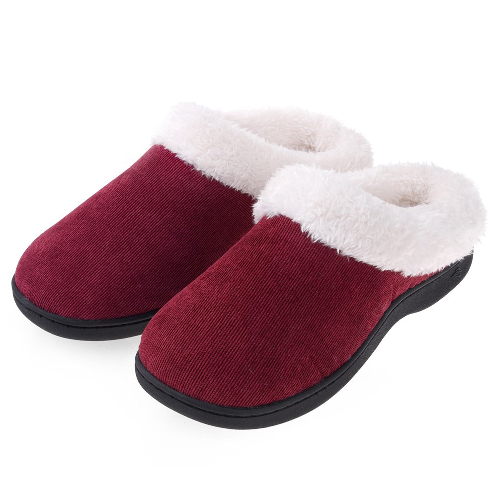 Vonmay Women's Slippers House Shoes Fuzzy Fluffy Clog Slip On Memory