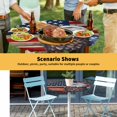 thumbnail image 6 of Elastic Fitted Round Tablecloth, American Flag Waterproof Stretch Table Cover for 45"-54" Tables, Vintage Eagle Blue Red USA Flag Washable Outdoor Tablecloths for Patio, Picnic, Camping, 6 of 9
