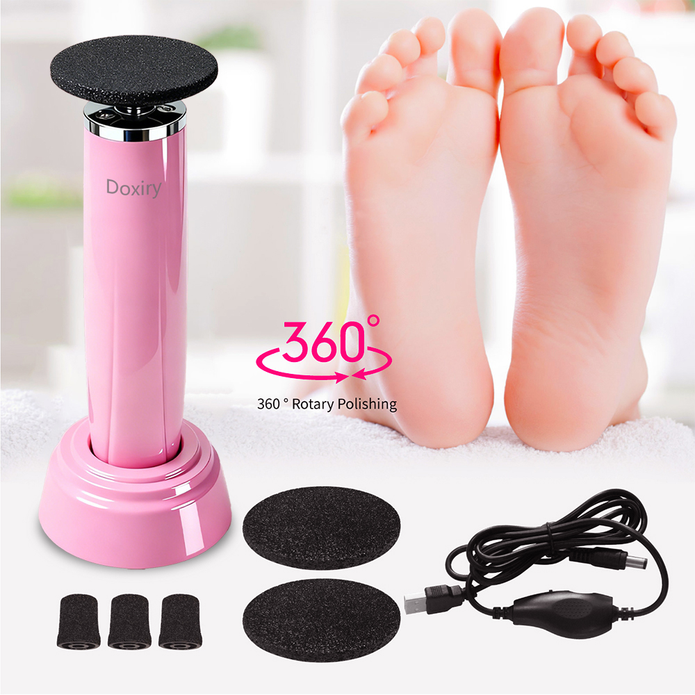 Doxiry Electric Foot File, Electric Callus Remover for Feet Dead Skin & Calluses Removal, Pink