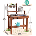 thumbnail image 3 of Robud Mud Kitchen for Kids Outdoor, Wooden Outdoor Play Kitchen, Kids Mud Kitchen with Removable Sink & Faucet, Monteeori Toys for Children Ages 3+ Years, 3 of 7