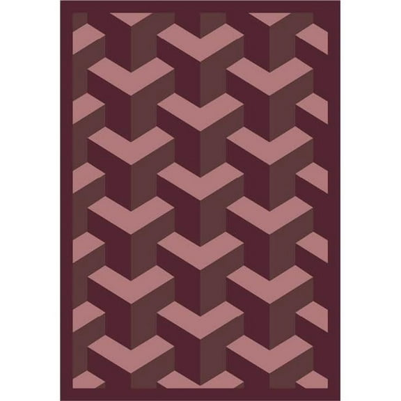 Rooftop Plum 7 ft.8 in. x 10 ft.9 in.  WearOn Nylon Machine Tufted- Cut Pile Whimsy Rug