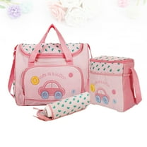 Soimiss 4-Pcs Baby Nursing Bag Pink Diaper Changing for Everyday Use Outdoors
