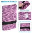 thumbnail image 3 of Uxcell 6"x 4" Wrist Pouch Wrist Wallet Sports Wristband Wallet with Zipper Pocket Purple 2 Pcs, 3 of 6