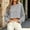Gray, variant on Cropped Sweatshirts for Women Smocked Ruffle Long Sleeve Tops Casual Crewneck Loose Fit Crop Pullover Top