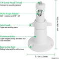 thumbnail image 4 of GHSDFBB 2 Pack Wall Mount Holder Compatible with Google Nest Cam Outdoor or Indoor, Battery-360°Rotation Security Mounting Bracket for Nest Cam with 1/4 Screw Thread, Camera Not Included (W, 4 of 7