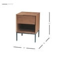 thumbnail image 3 of NPD Furniture Hathaway 18" 1-drawer Wood Nightstand in Newton Brown/Black, 3 of 7