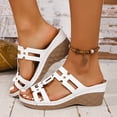 thumbnail image 2 of DAFEI Sandales d'Été pour Femmes Chaussures d'Été pour Dames Pantoufles Compensées pour Femmes Sandales Bohèmes Chaussures de Mode Sandales Habillées pour Femmes, 2 of 7
