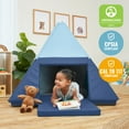 thumbnail image 6 of ECR4Kids SoftZone Camp, Canoe and Tumble Too Activity Play Mat, Toddler Playmat, Earthtone, 6 of 9