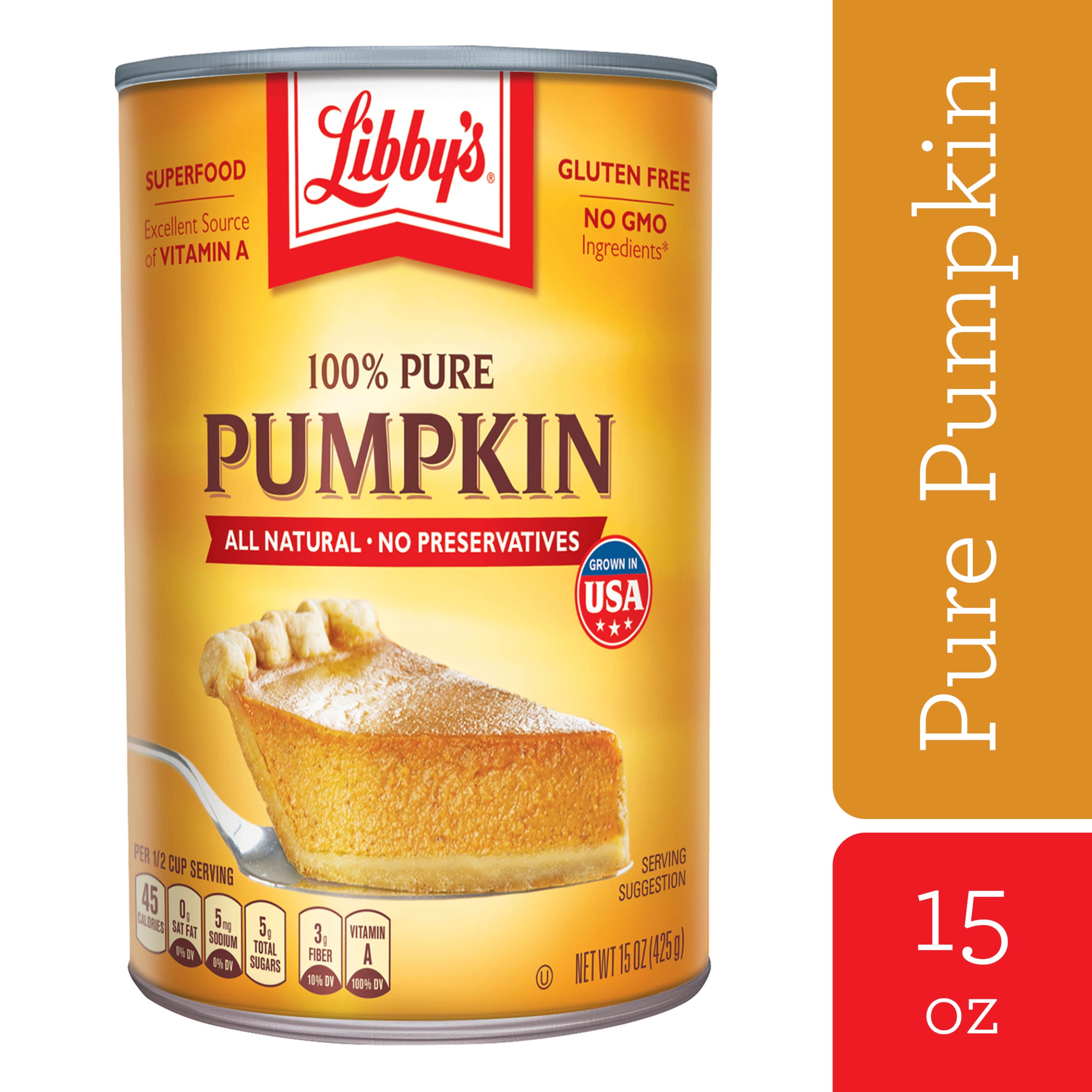 Libby's 100% Pure Canned Pumpkin all natural no preservatives, 15 oz