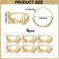 thumbnail image 6 of Napkin Rings Bismillah Set of 6, Metal Napkin Buckles Holder Table Decor for Wedding, Party, Christmas, Thanksgiving (Gold), 6 of 6