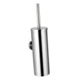 thumbnail image 1 of Cepillo de baño minimalista de acero inoxidable de pared con soporte para limpieza profunda espejo de plata, 1 of 8