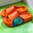 thumbnail image 2 of adviicd Summer Children's Slippers Kids Cloud Slides Boys Girls Shower Slippers Slip on Slide Sandals Non-slip Summer Beach Pool Shoes (Orange,13), 2 of 9