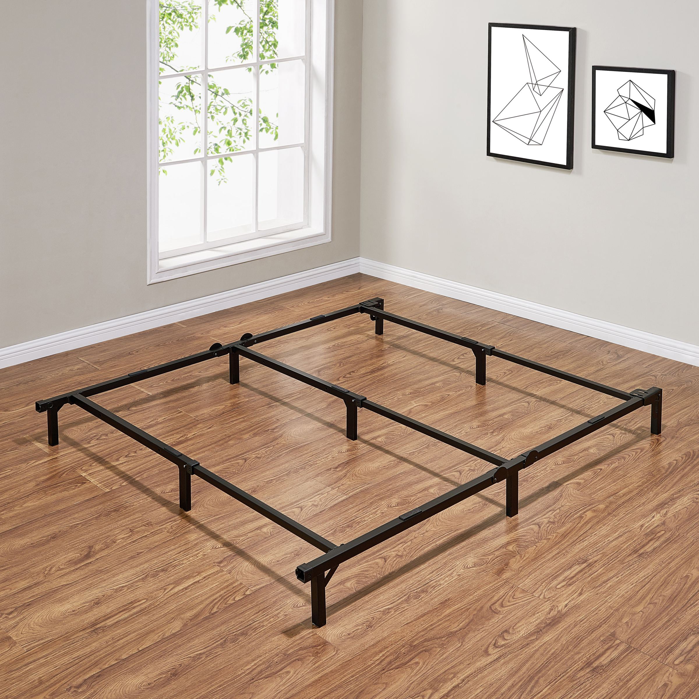 Mainstays 7" Adjustable Metal Steel Bed Frame No-Tools Assembly Twin