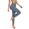 thumbnail image 5 of Compression Leggings for Women High Waisted No Front Seam Lounge Yoga Legging Workout Tummy Control Gym Yoga Pants Blue M, 5 of 7