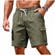 thumbnail image 2 of Ceisia Men's Relaxed Fit Linen-Look Cargo Shorts with Multi-Pocket & Elastic Drawstring Waist Gifts, 2 of 9