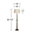 thumbnail image 6 of Pacific Coast Lighting Farmhouse 65 1/2" Walnut Wood Floor Lamp, 6 of 6