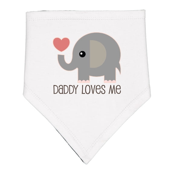 Inktastic Daddy Loves Me Baby Bandana Bib