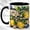 Black, variant on Coastal Lemon Coffee Mug, Citrus Seashell Mug, Ceramic 11 oz