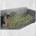 thumbnail image 6 of Cactus Soft Flannel Fleece Throw Blanket, Mexican Inspired Indigenous Foliage Abstract Chevron Nature Theme, Cozy Plush for Indoor and Outdoor Use, 60" x 80", Pistachio Green Caramel, by Ambesonne, 6 of 6