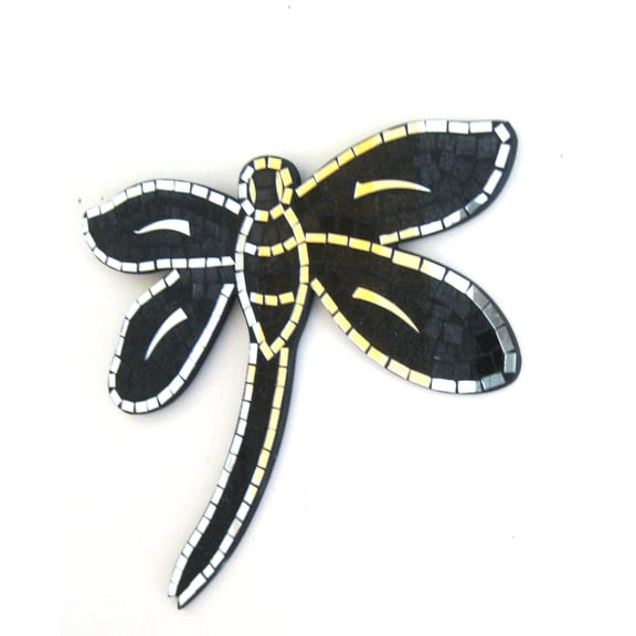 Dragonfly Wall Sculpture Wall Decor Dragon Fly Mosaic Art Mirror Wall Hanging Mirror - Handmade
