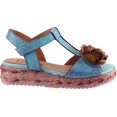 thumbnail image 3 of L’Artiste Tempest Hand-Painted Leather Wedge Sandal, 3 of 7