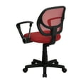 thumbnail image 4 of Flash Furniture Neri Low Back Red Mesh Swivel Task Office Chair with Arms, 4 of 6