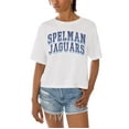 thumbnail image 2 of Women's Gameday Couture White Spelman College Jaguars Claim To Fame Boxy Cropped T-Shirt, 2 of 5