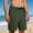 Green, variant on BVnarty Men's Solid Casual Athletic Shorts with Buckle Belt and Multi Zipper Pockets, Summer Outdoor & Workout Cargo Shorts Gray XXXXL