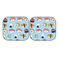 thumbnail image 7 of Disketp 2 Piece Kawaii Sushi (2) Pattern Windshield Sunshades,Folding Windshield Sun Shade For Car Suv Trucks Sedan,Blocks Uv Rays Sun Visor Protector-Small, 7 of 7