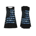 thumbnail image 7 of Wukai Navy Camouflage American Flag Print Women's Sleeveless Dress, Loose Fit Casual Dress for Women, Comfortable Sleeveless Summer Dress, 7 of 7