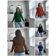 thumbnail image 5 of Airmenty Womens Sweaters Ribbed Knit Sweater V Neck Long Sleeve Pullover Sweater Spring Casual Stretch Fit Sweater Tops S-XXL, 5 of 9