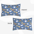 thumbnail image 2 of Zufioo Chicken Family Print Double-sided Plush Pillow Cover,Decorative Pillow Protector without Pillow Core, Suitable for Sofa, Bedroom, Car-14"x20", 2 of 6