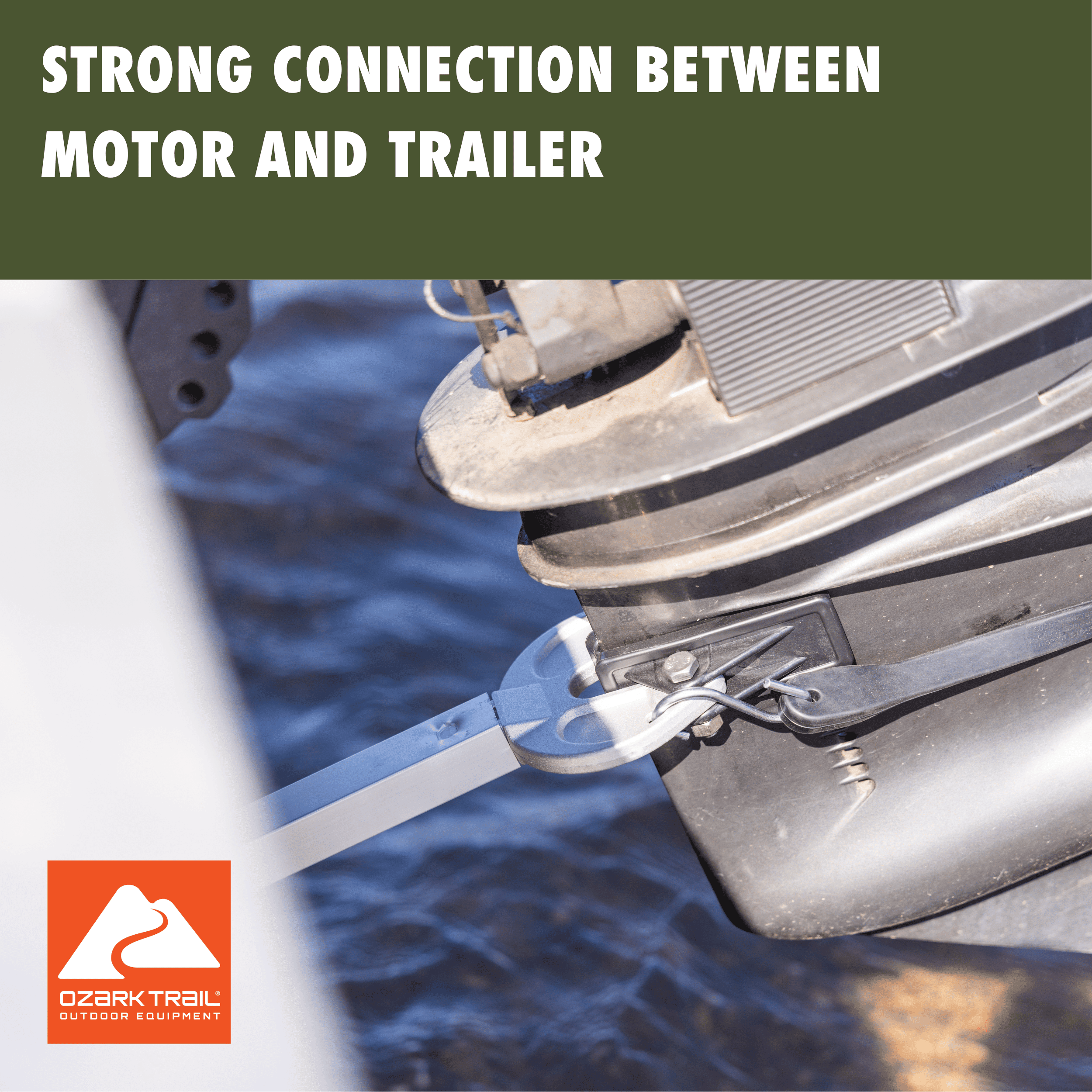 Ozark Trail Adjustable Boat Motor Transom Saver for Marine Trailers, Corrosion-Resistant
