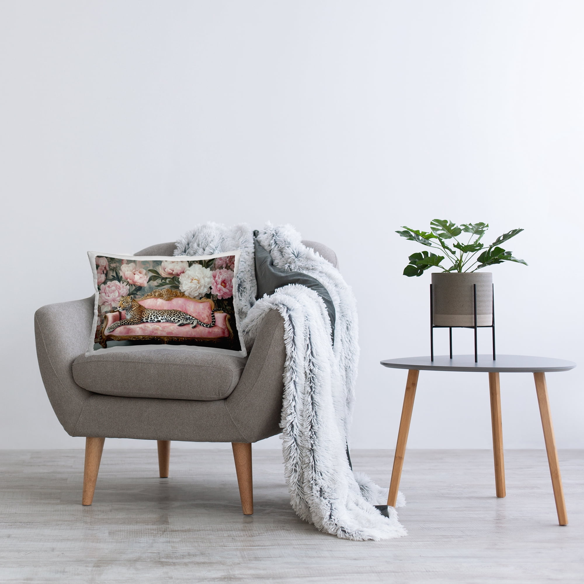 Stupell Industries Where The Leopard Dreams Decorative Printed Throw Pillow, design by Tina LeCour