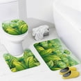thumbnail image 4 of Shower Sets for Bathroom, Gold Vine Leaf Pattern Printed on Cute Shower Curtain Sets with Rugs, Suitable for Small Bathroom Gym Guest Bath, 72 x 72 inches, 4 of 8