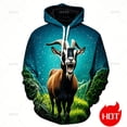 thumbnail image 1 of Sudadera con capucha y sudadera con estampado 3D de cabras que gritan, novedad, sudadera con capucha y gráfico de cabra enojada, ropa de calle divertida para niños, 1 of 5