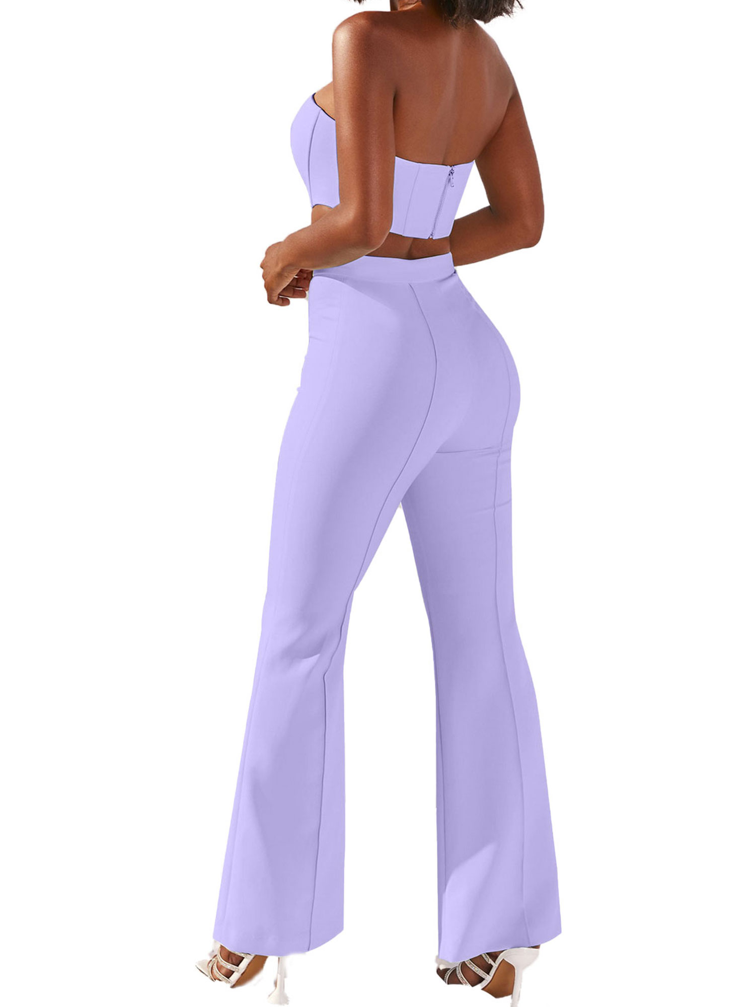 lavender flare pants