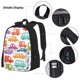 thumbnail image 3 of Disketp Doodle Cars Mochila Estampada de Gran Capacidad con Lonchera y Estuche, Set de 3 Piezas para Estudiantes, 3 of 7