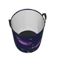 thumbnail image 3 of Balery Eggplant Round Laundry Basket with Handles Waterproof Freestanding Laundry Hamper for Clothes Toys in the Dorm and Family-Small, 3 of 8